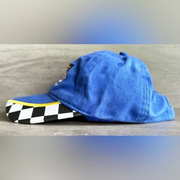 VTG SCOTCH BLUE BRAND ~ Greg Biffle #16 Blue checkerboard StrapBack NASCAR Hat - Picture 2 of 5